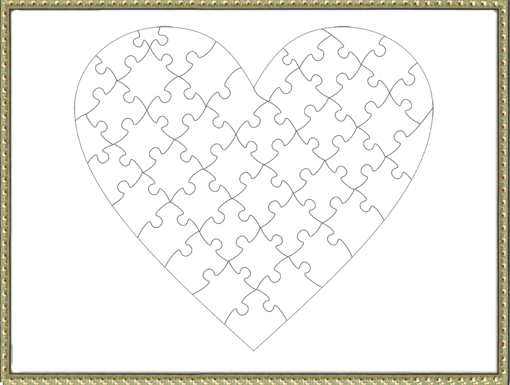 Сердце в рамке 44 элемента