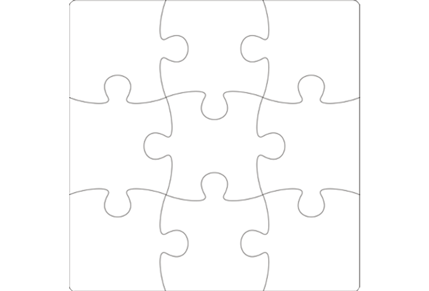 Пазл 15х15 см из 9 элементов