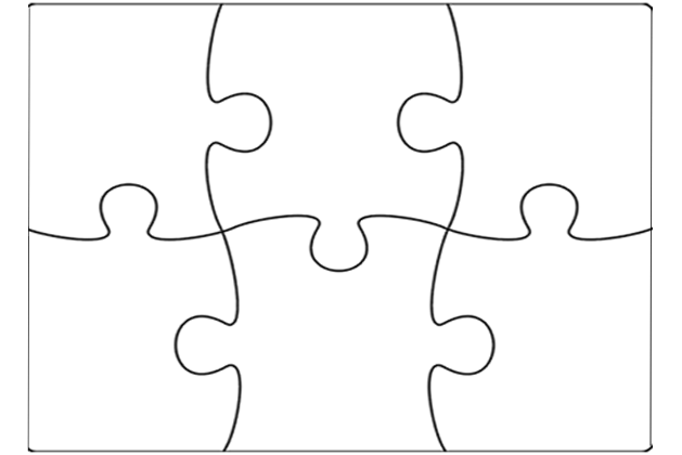 Пазл 15х21 см из 6 элементов