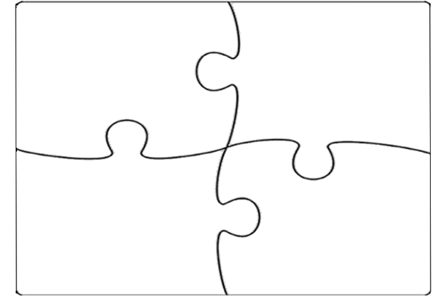 Пазл 15х21 см из 4 элементов